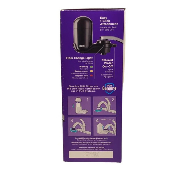 PUR FM2000B B Water Faucet Filtration System, Black Reduces 70 Contaminants - Picture 4 of 4